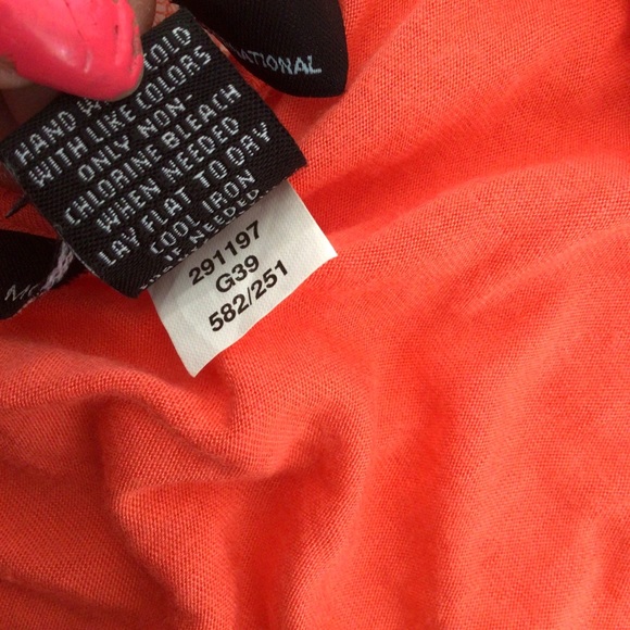 MODA INTERNATIONAL FOR VICTORIAS SECRET SHEER ORANGE LACE SLEEVELESS TOP SMALL - Picture 10 of 11